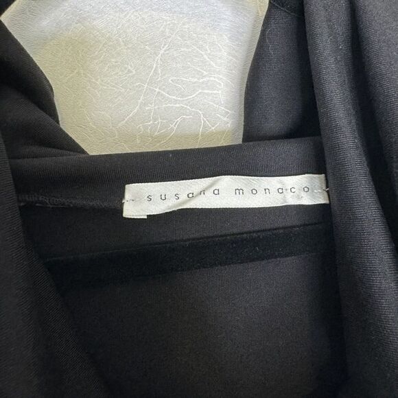 Susana Monaco Smooth Stretch Shirred Cowl Neck Mini Dress M - Picture 3 of 5